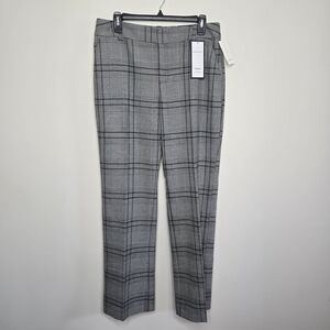 Charter Club Women's Black and Gray Plaid Pants